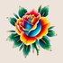 Kép 3/3 - Ink Rose Ablakmatrica [S-méret]