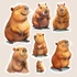 Kép 3/3 - Misu a Capybara Varázsmatrica Szett [M-méret]