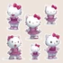 Kép 3/3 - Hello Kitty Varázsmatrica Szett [L-méret]