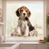 Kép 2/3 - Tavaszi Beagle Szerelem Ablakmatrica - Minta 1 [S-méret]