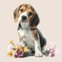 Kép 3/3 - Tavaszi Beagle Szerelem Ablakmatrica - Minta 2 [S-méret]