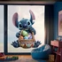 Kép 2/3 - Stitch Húsvétja Ablakmatrica - Minta 2 [S-méret]