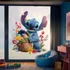 Kép 2/3 - Stitch Húsvétja Ablakmatrica - Minta 3 [S-méret]