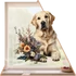 Kép 1/3 - Golden Retriever Tavasza Ablakmatrica - Minta 2 [S-méret]