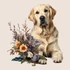 Kép 3/3 - Golden Retriever Tavasza Ablakmatrica - Minta 2 [S-méret]