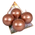 Kép 1/3 - 4 db-os Rosegold Metál Gömb Gyertya