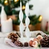 Kép 2/3 - 4 db-os Fehér Lakkozott Csavart Adventi Gyertya