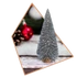 Kép 1/2 - EZÜST Glitteres Fenyő 10cm