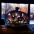 Kép 2/4 - Halloweeni Éjjel 3D töklámpás