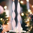 Kép 3/3 - 4 db-os Rózsaszín Lakkozott Csavart Adventi Gyertya