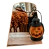 Kép 1/3 - LED-es Akasztós Kerámia Halloweeni Tök