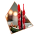 Kép 1/3 - 4 db-os Bordó Lakkozott Csavart Adventi Gyertya