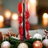 Kép 3/3 - 4 db-os Bordó Lakkozott Csavart Adventi Gyertya