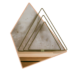 Kép 1/3 - 3 db-os Arany fém háromszög
