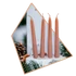 Kép 1/3 - 4 db-os Rosegold Bársony Metál Spitz Gyertya