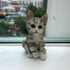 Kép 3/3 - Szürke Cica Figura