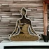 Kép 3/3 - 'Zen Jóga (fehér-arany)'  kézzel festett 3D dekoráció